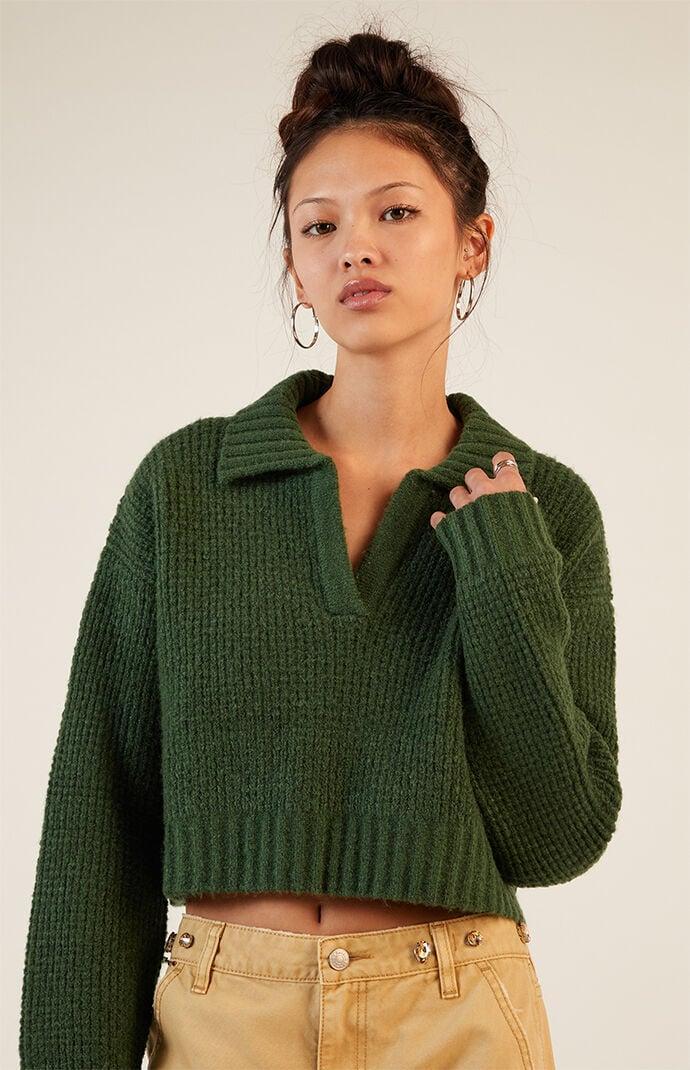 Women's Gabriela Waffle Knit Collared Sweater Product Image