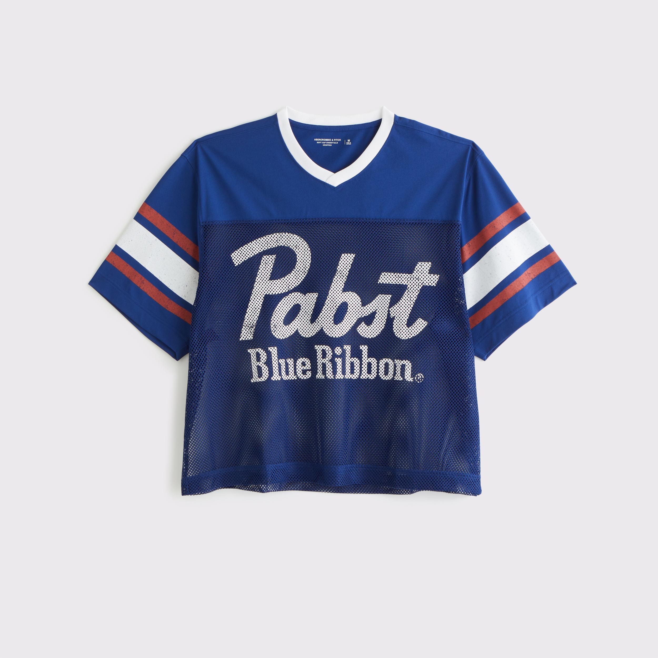 Pabst Blue Ribbon Cropped Football Jersey Product Image