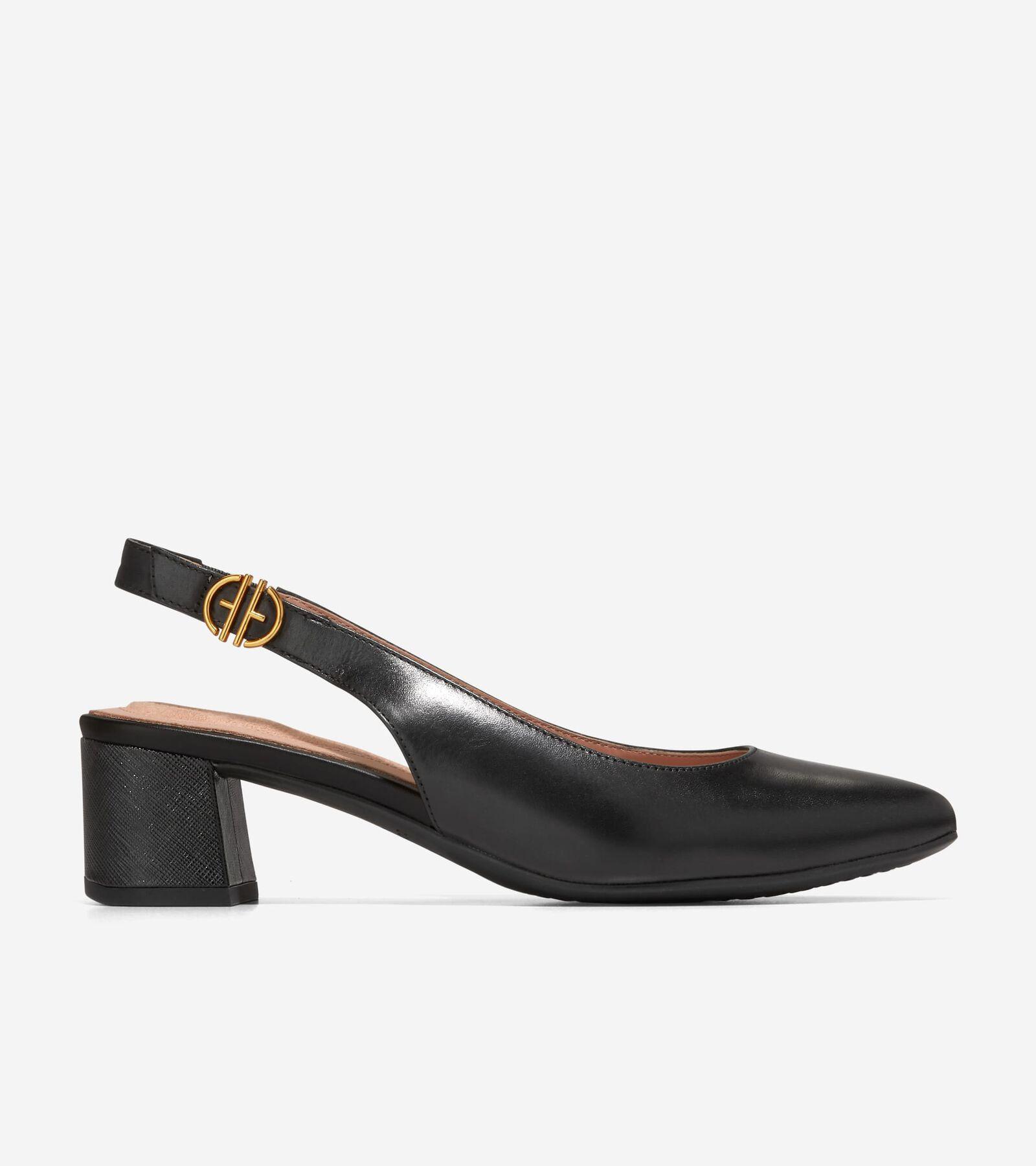 Women's Cole Haan Slingback Pumps, Size: 7, Black Leather Product Image