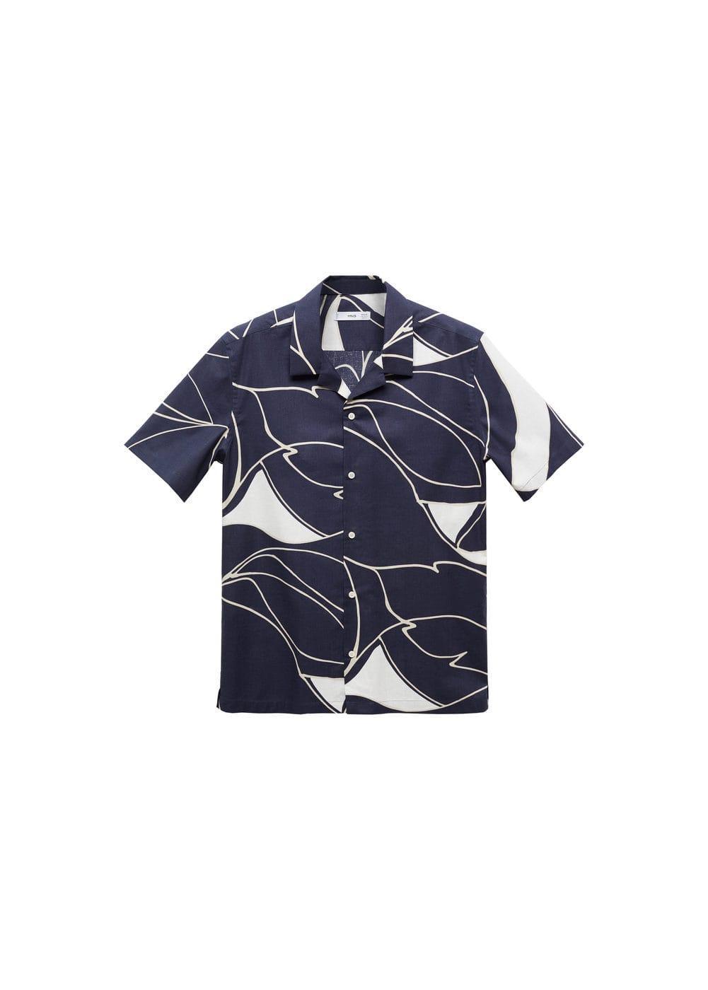 100% cotton printed shirt - Men | MANGO USA Product Image