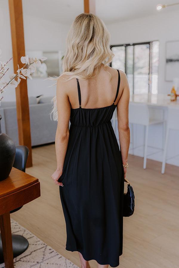 Cocktails First Midi Dress in Black Product Image
