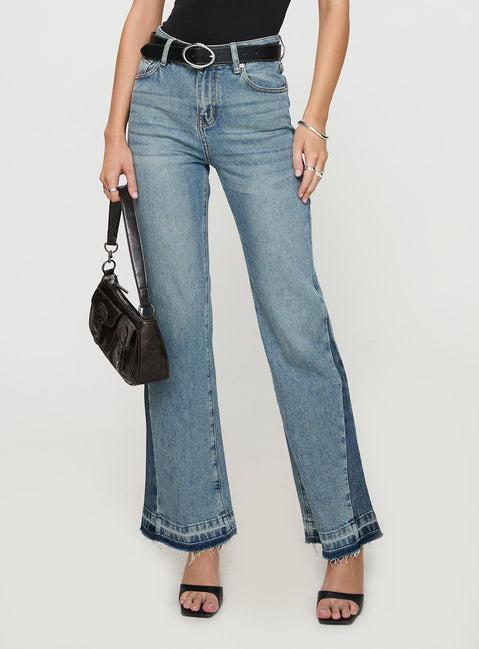 Farleigh High Rise Flared Jeans Blue Product Image
