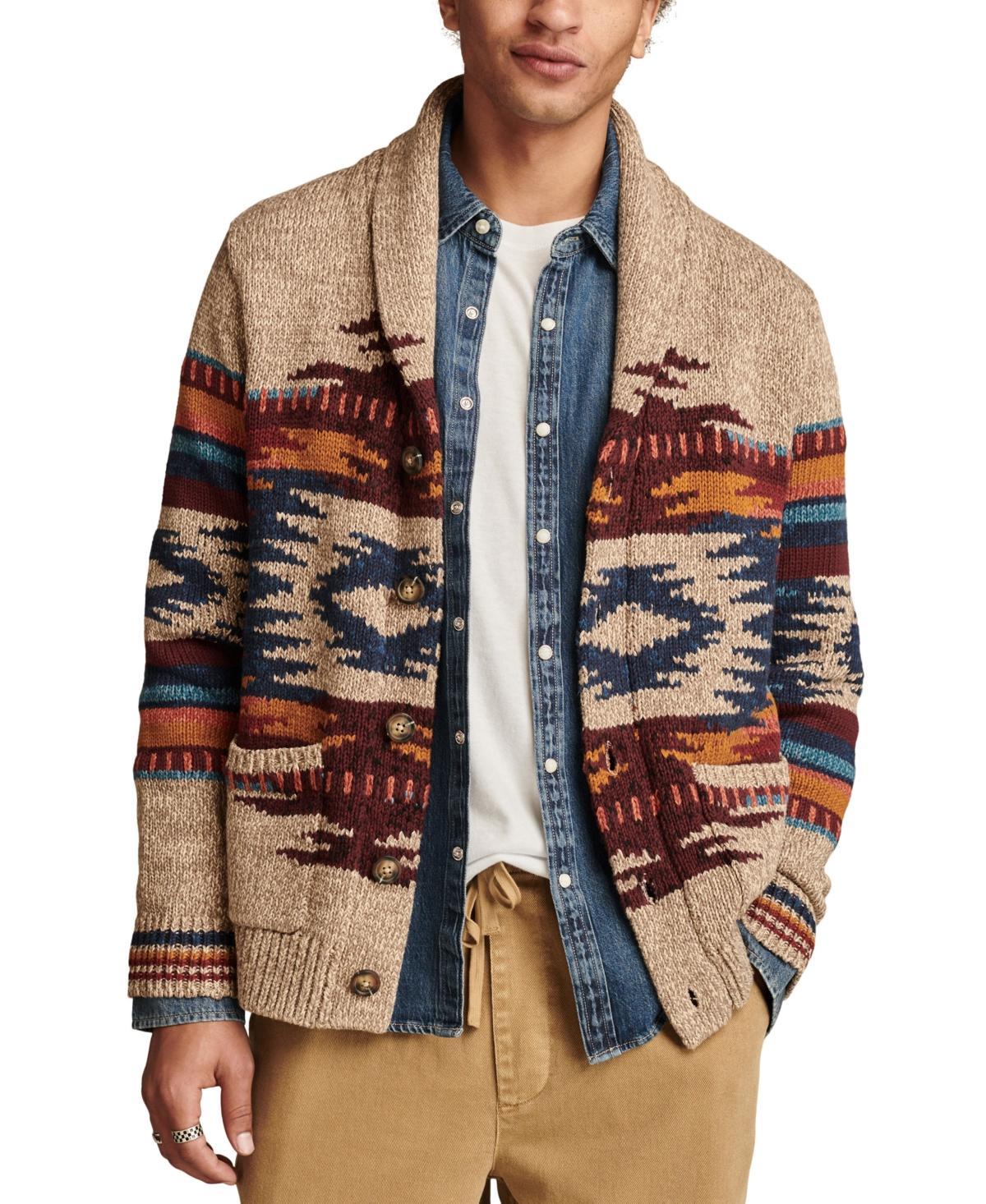 Lucky Brand Mens Southwestern Shawl-Collar Cardigan Sweater Product Image