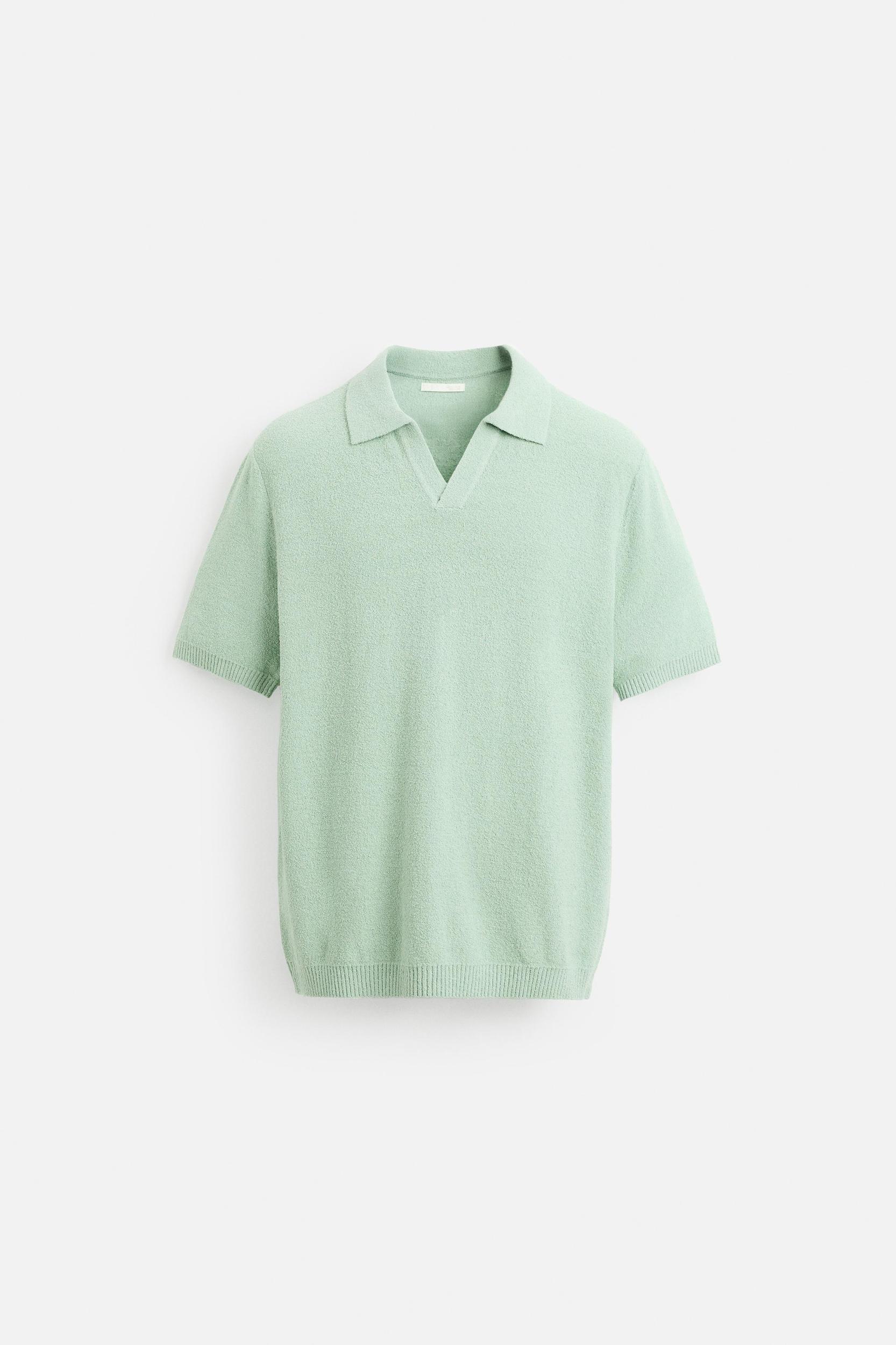 TEXTURED KNIT POLO SHIRT Product Image