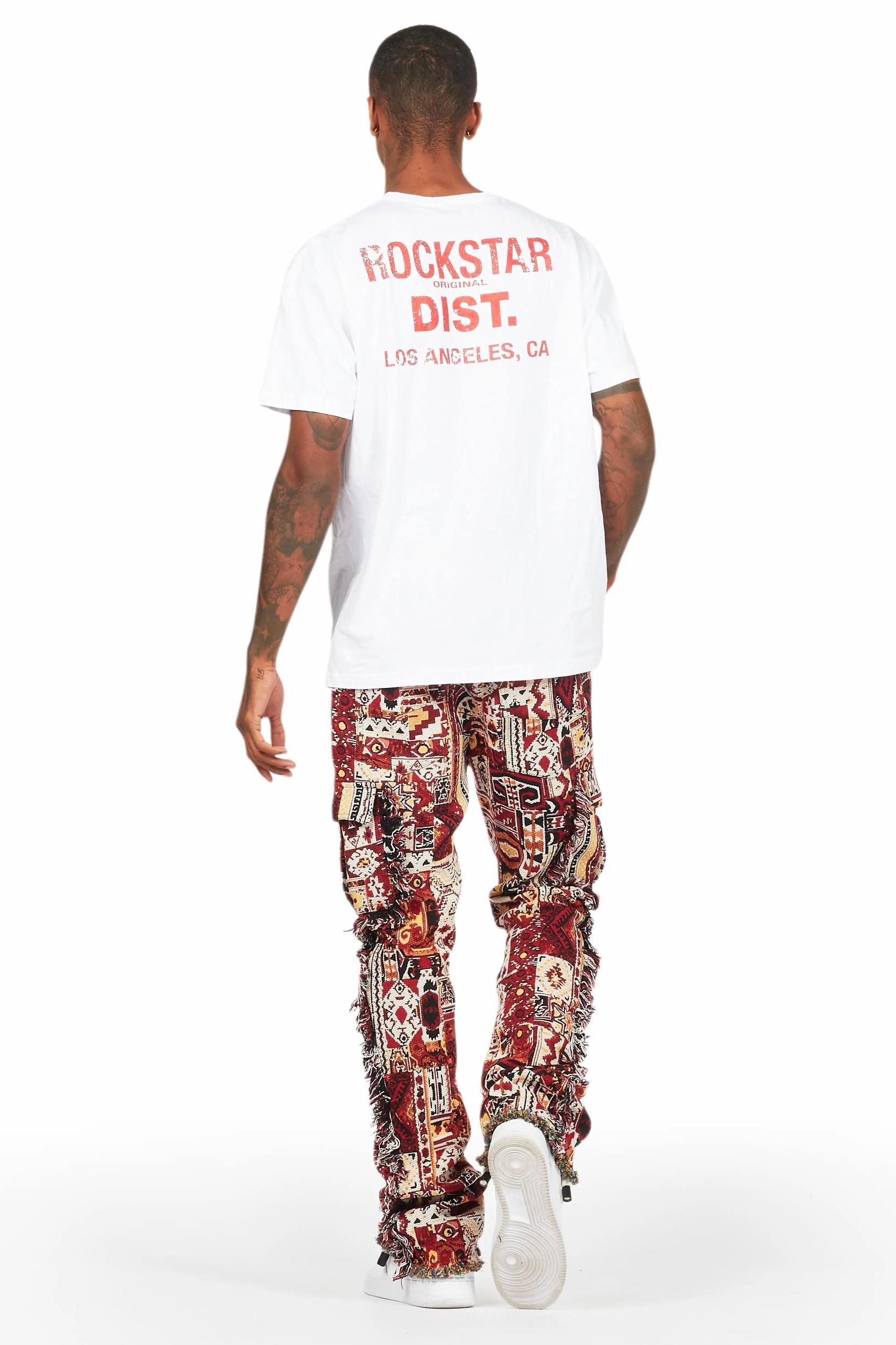 Ayami Pink Slim Tapestry Flare Jean Male Product Image