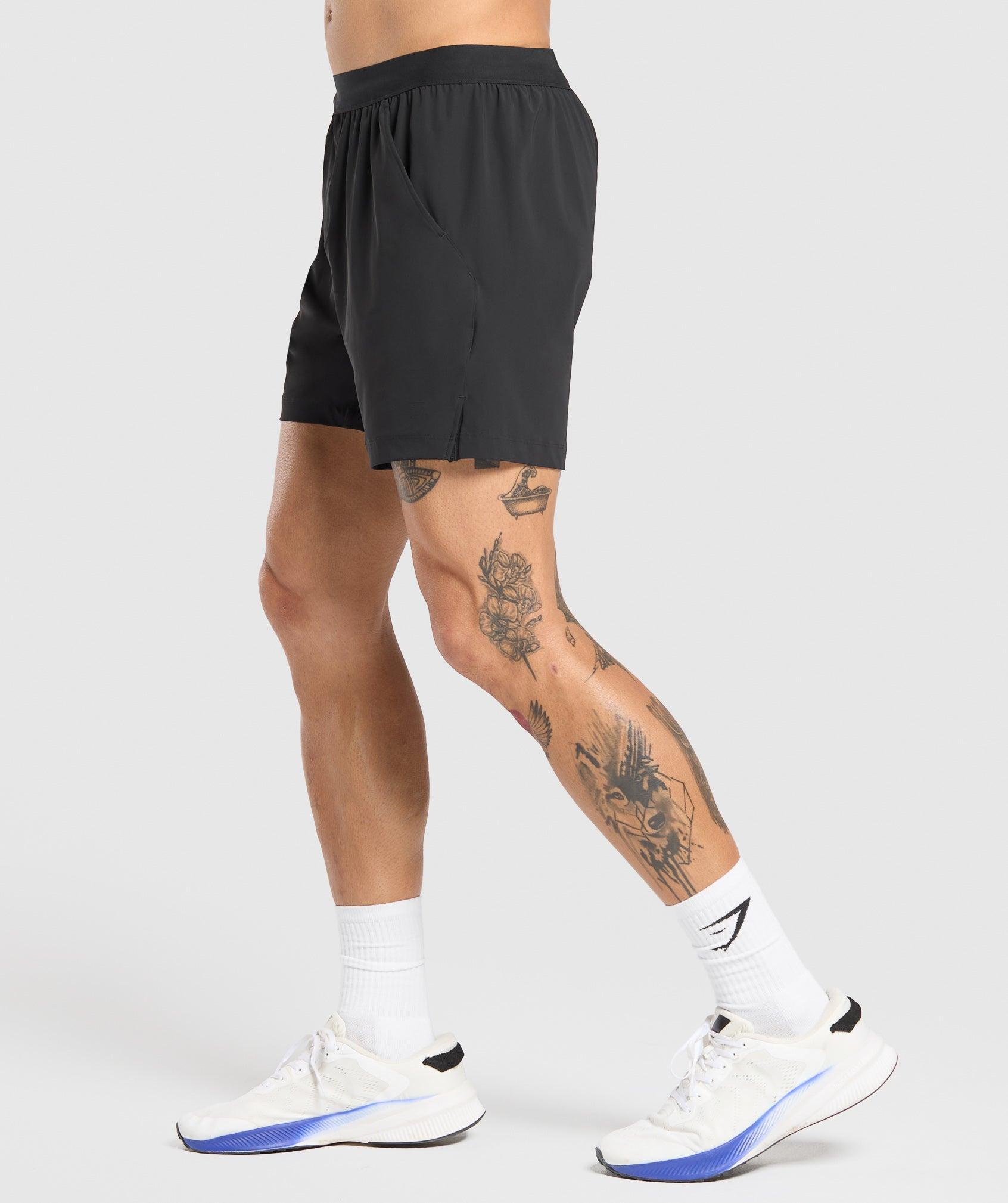 Gymshark Hybrid 6" Shorts - Black Male Product Image