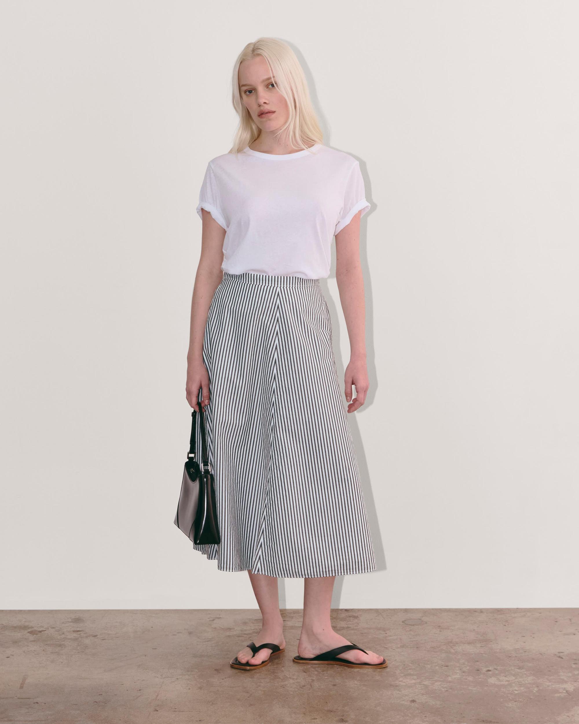 The Midi Skirt in Ultrasoft Cotton Product Image