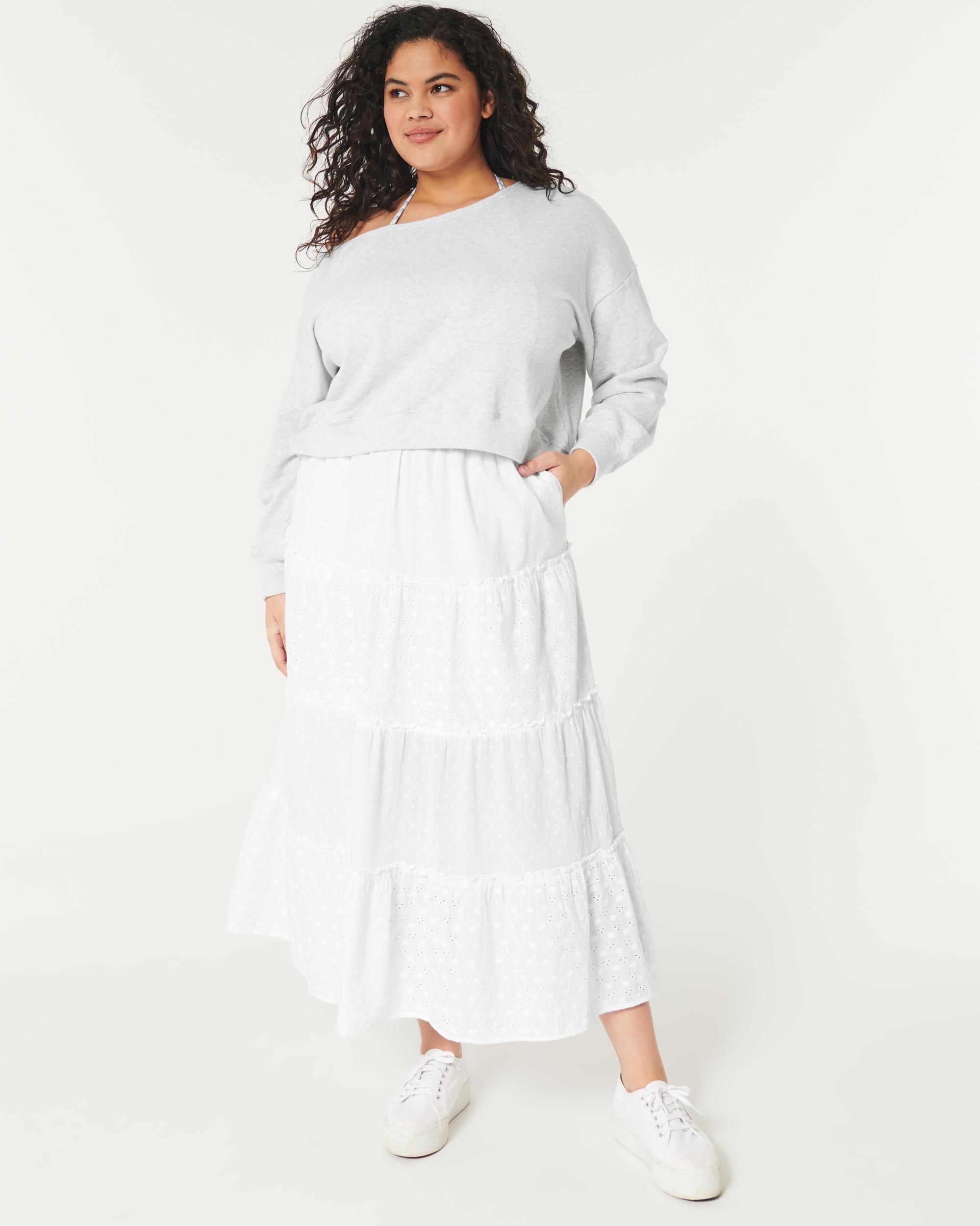 Easy Terry Off-the-Shoulder Sweatshirt Product Image