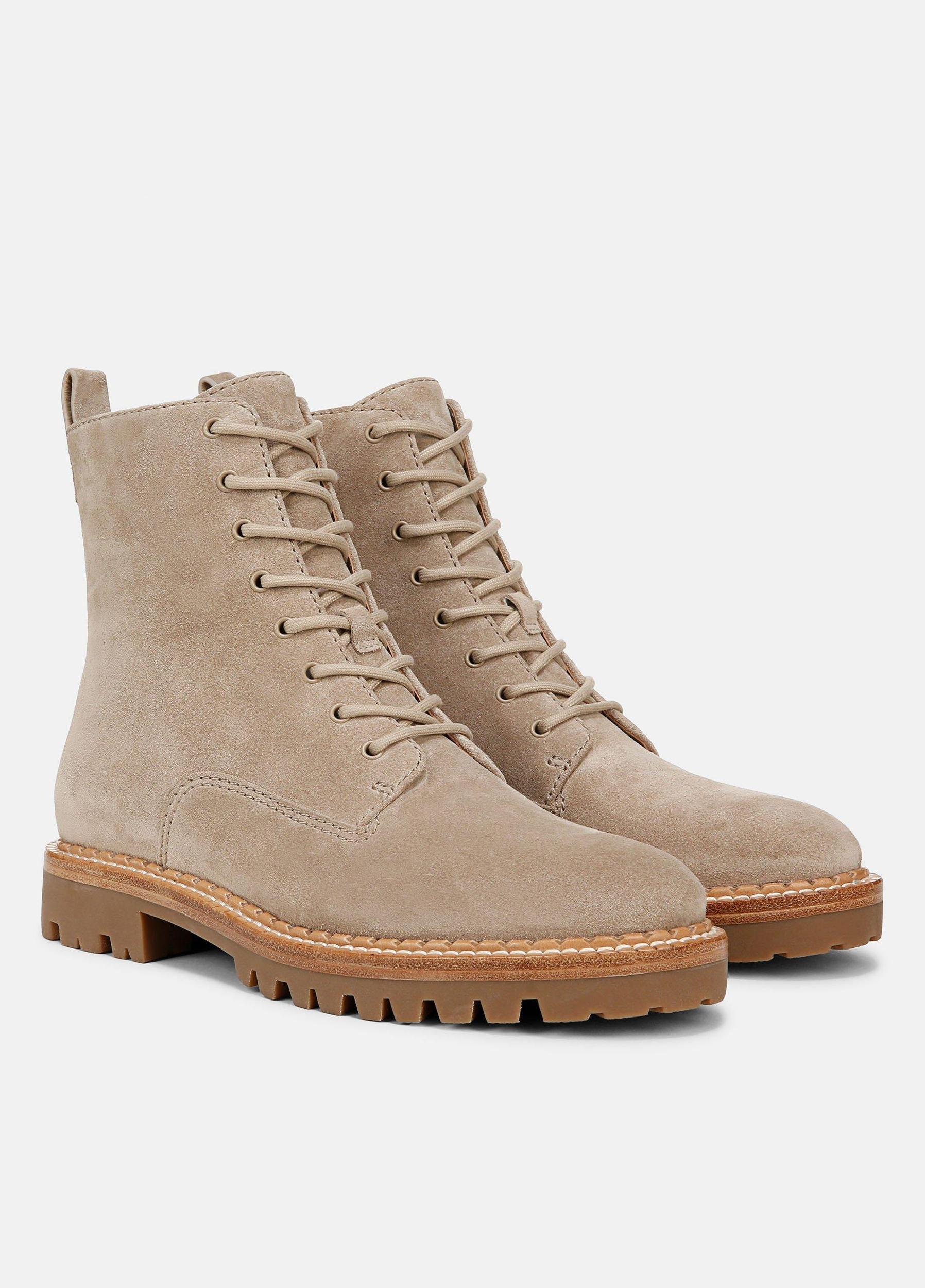 Womens Cabria Suede Lug Boot, Dark Clay, Size 7 Vince Product Image