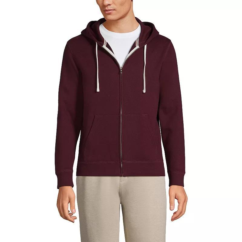 Men's Lands' End Serious Sweats Long Sleeve Full Zip Hoodie, Size: XL, Dark Grey Heather Product Image