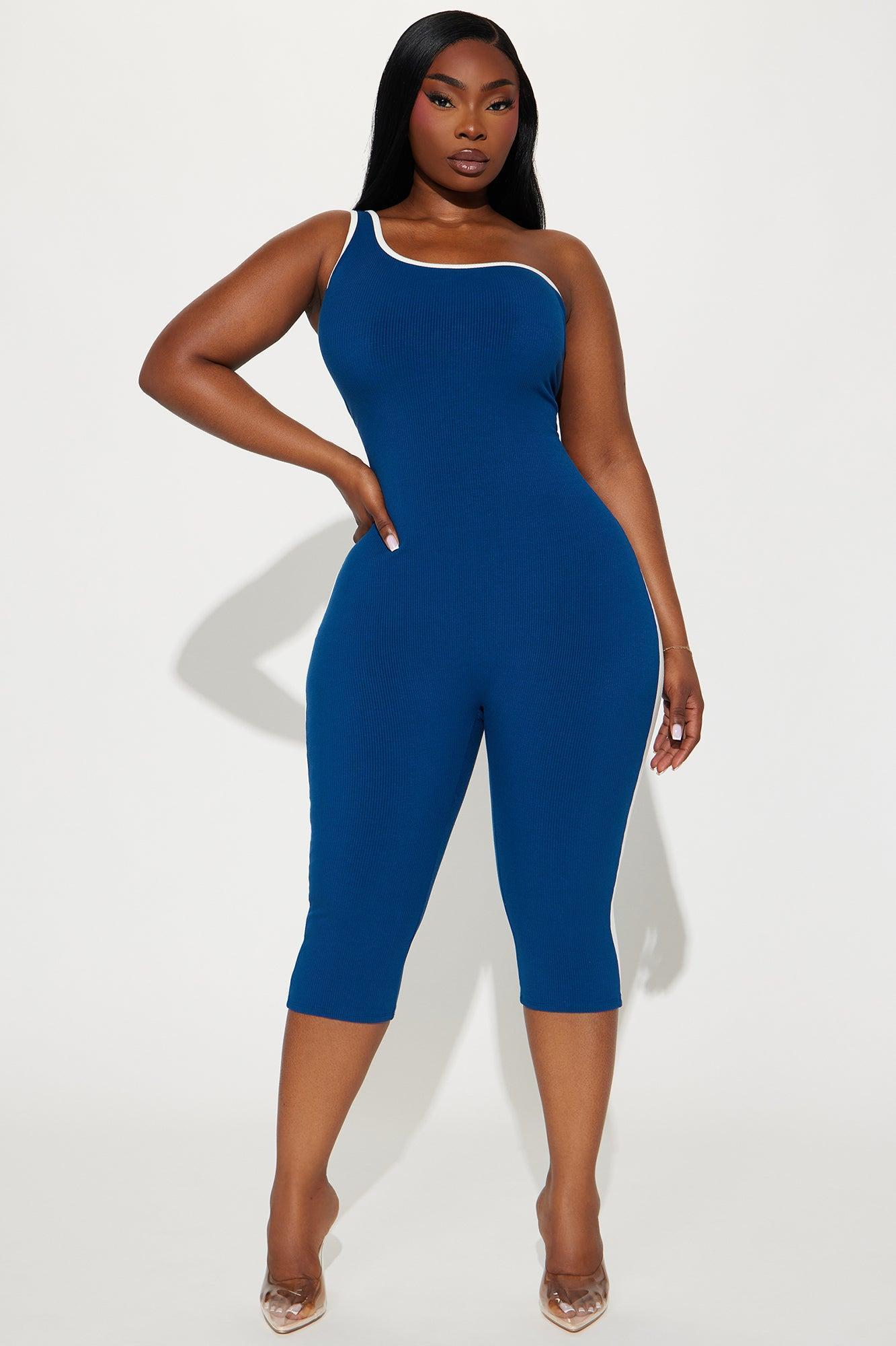 Steph Snatched Capri Jumpsuit - Navy/combo Product Image
