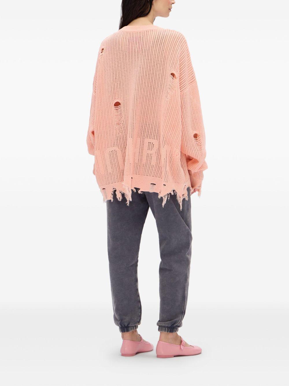 frayed-detail knit sweater Product Image