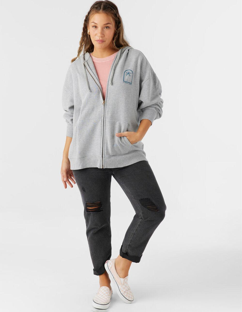 O'NEILL Byron Womens Oversized Zip-Up Hoodie - HEATHER GRAY Product Image