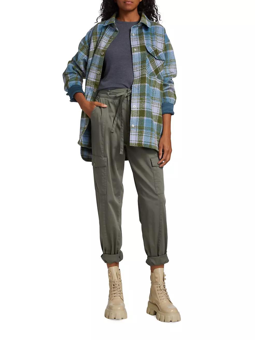 Plaid Wool Shirt Jacket Product Image