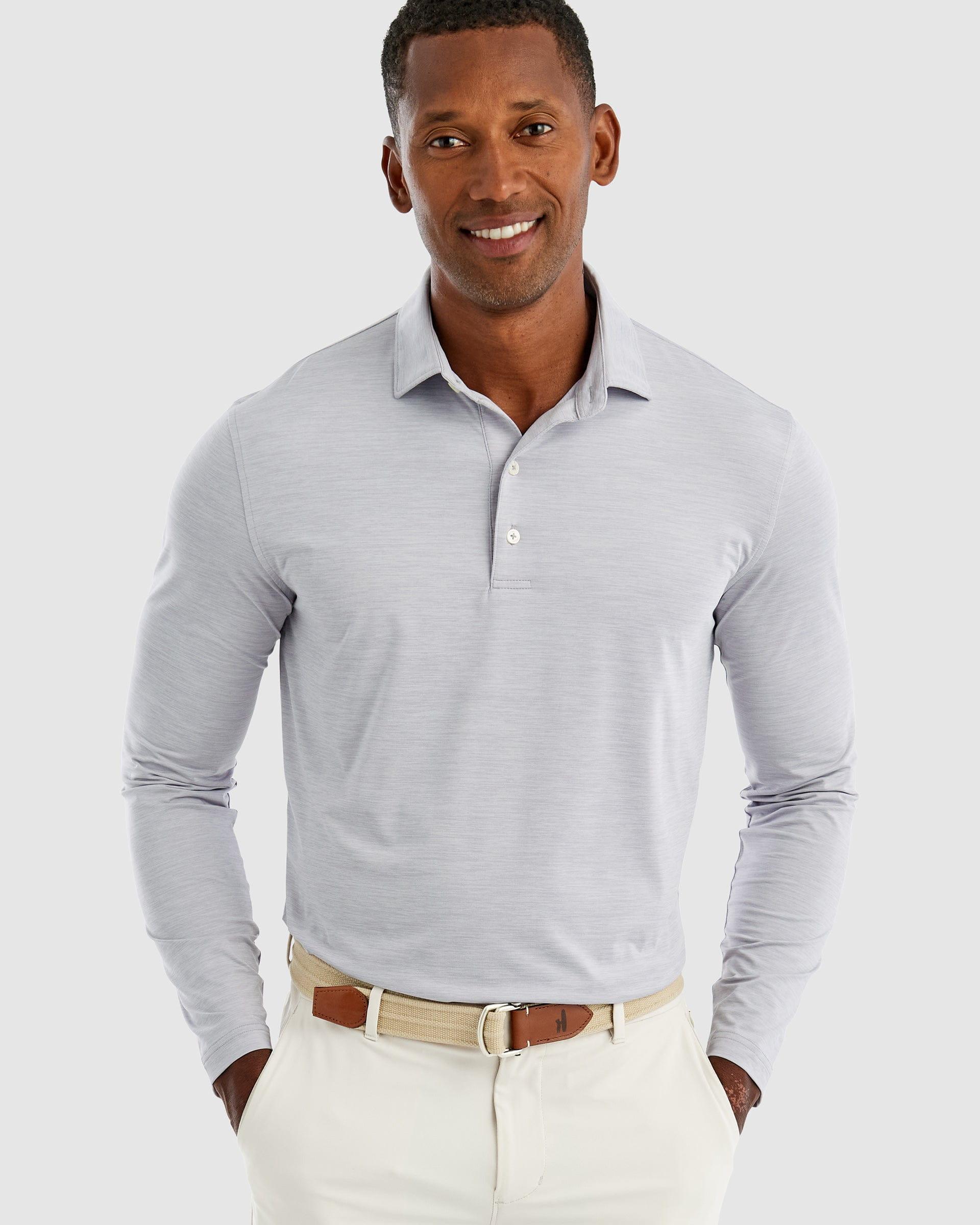 Featherweight Long Sleeve Performance Polo - Swing Male Product Image