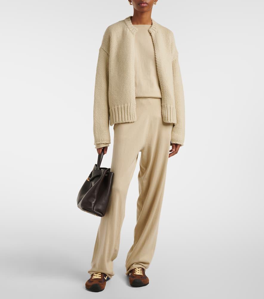 EXTREME CASHMERE N°353 Relax Cotton And Cashmere Sweatpants In Neutral Product Image