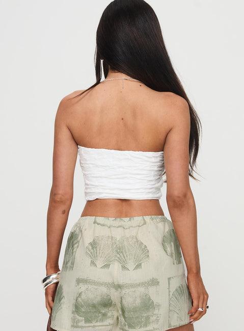 Fidget Strapless Top White Product Image