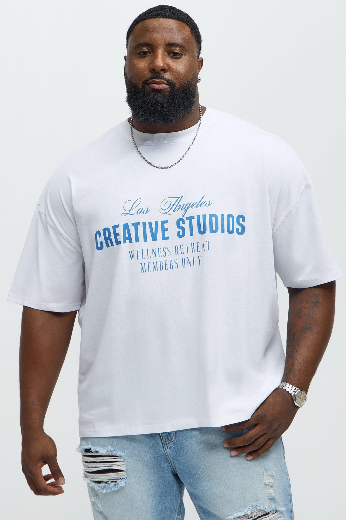 LA Creative Studios Oversized Short Sleeve Tee - White Product Image