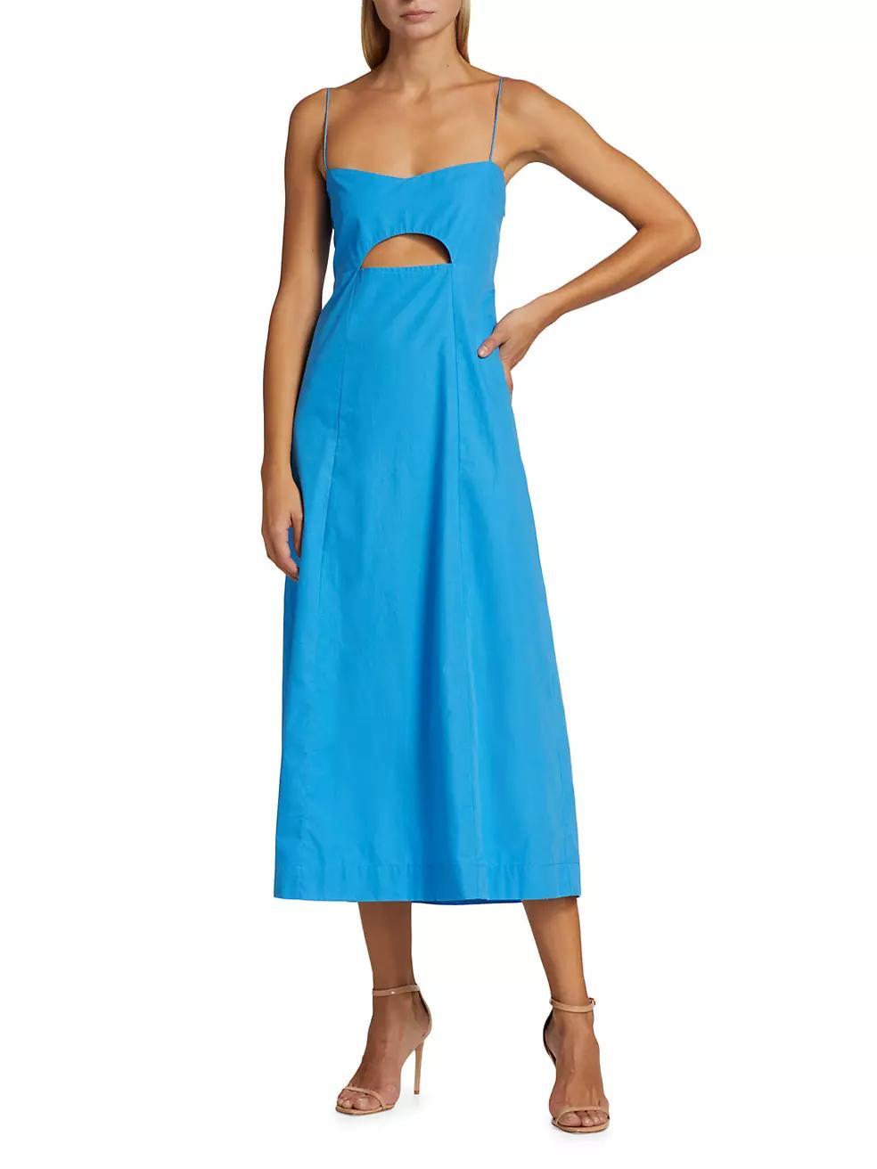 Half Moon Cotton Midi-Dress Product Image