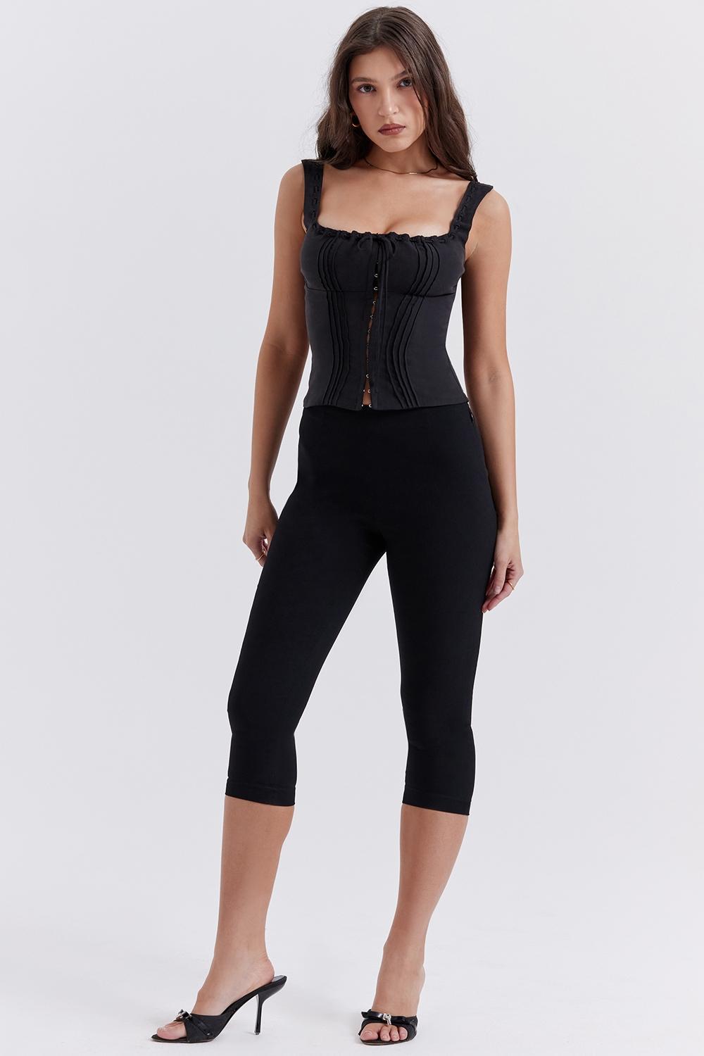 Halima Black Capri Trousers Product Image