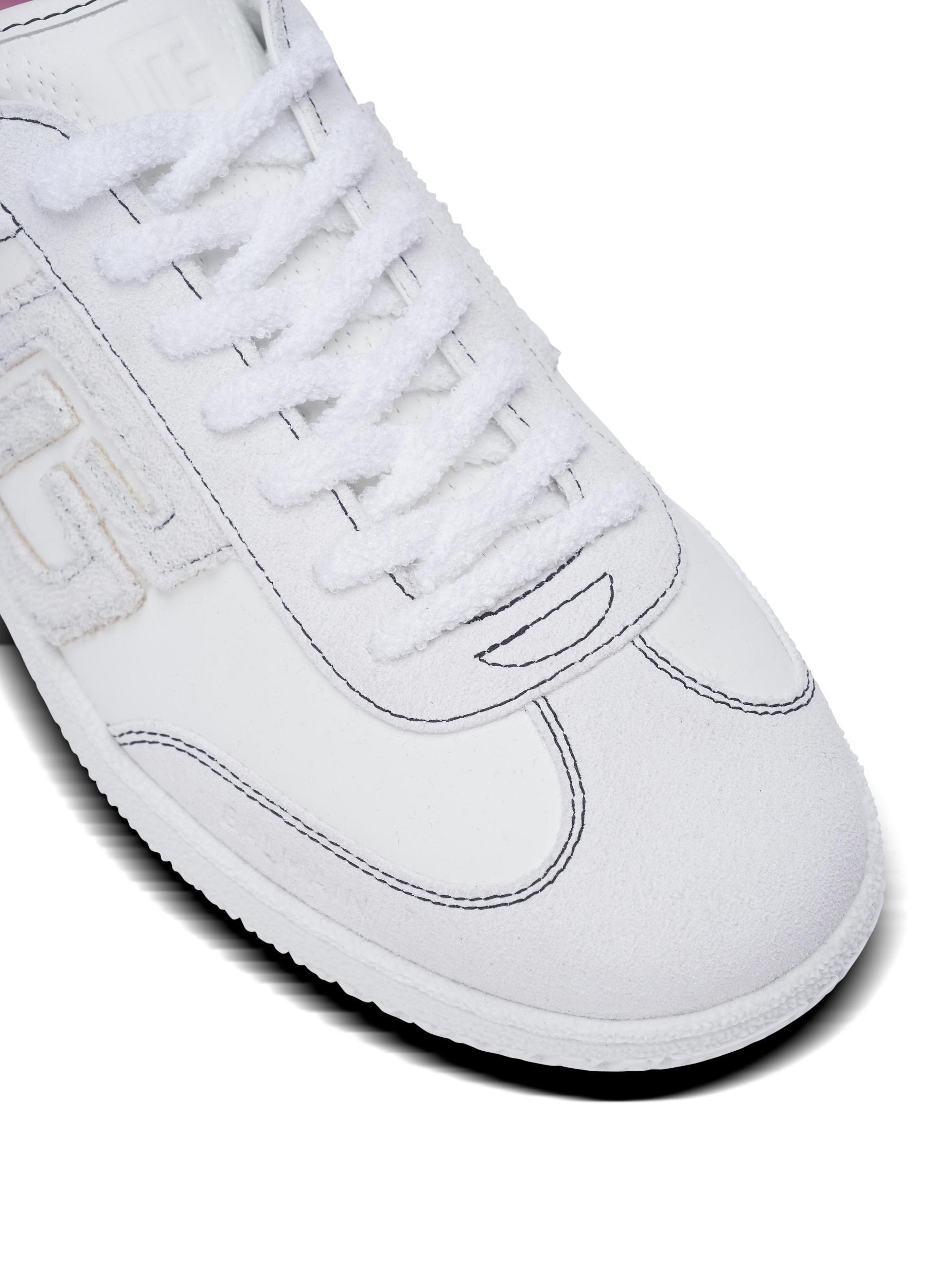 Balmain Swan trainers in calfskin and suede Product Image
