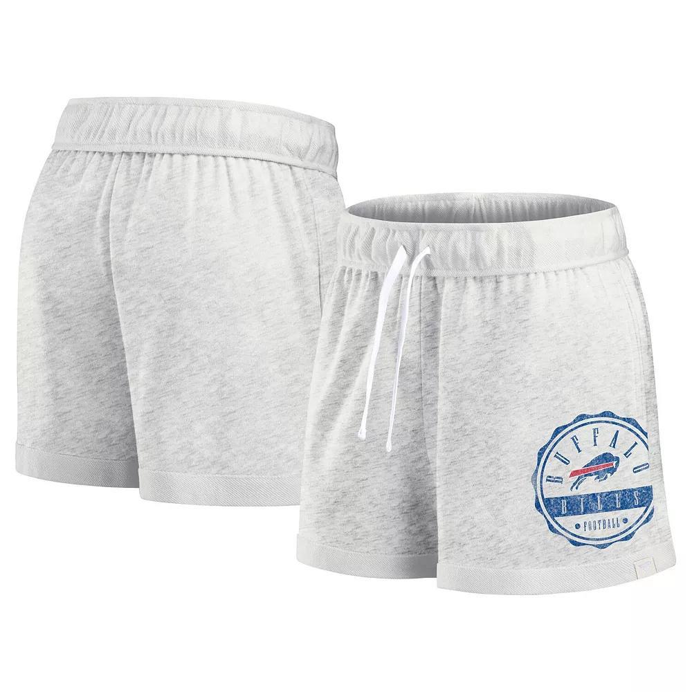 Womens Fanatics Oatmeal Buffalo Bills Vintage Badge Shorts Product Image