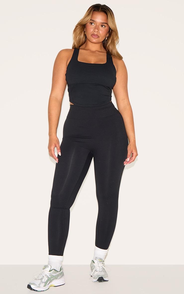 Shape Black Active Cupped Seam Detail Sports Bra Product Image