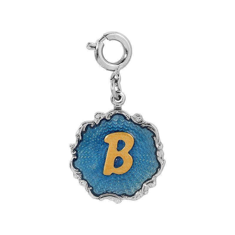 1928 Blue Enamel Initial Charm, Women's, Blue O Product Image