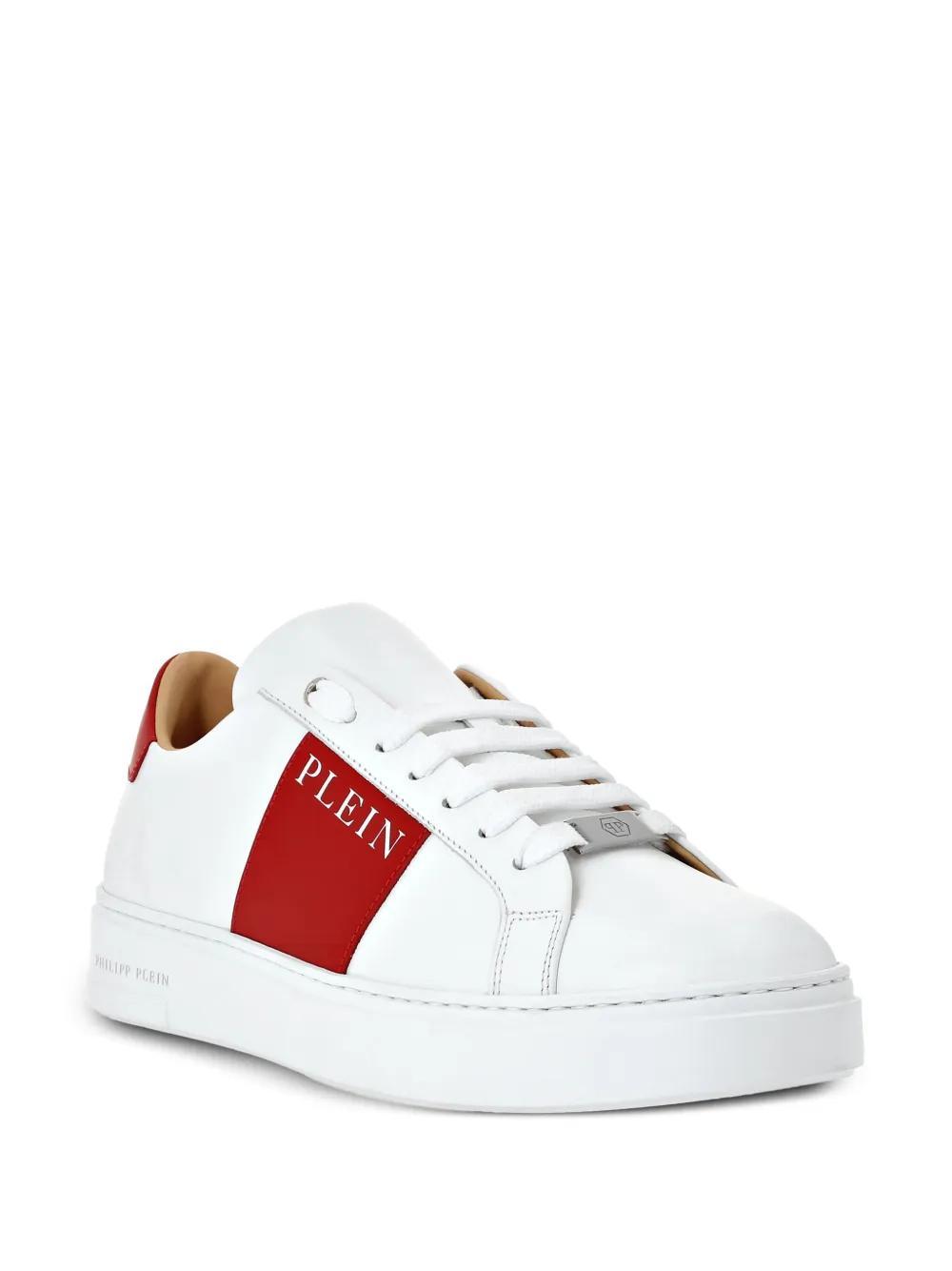 logo-print nappa leather sneakers Product Image