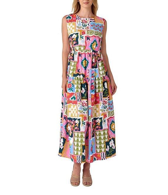 CROSBY by Mollie Burch Arlo Crew Neckline Sleeveless Maxi Dress Product Image