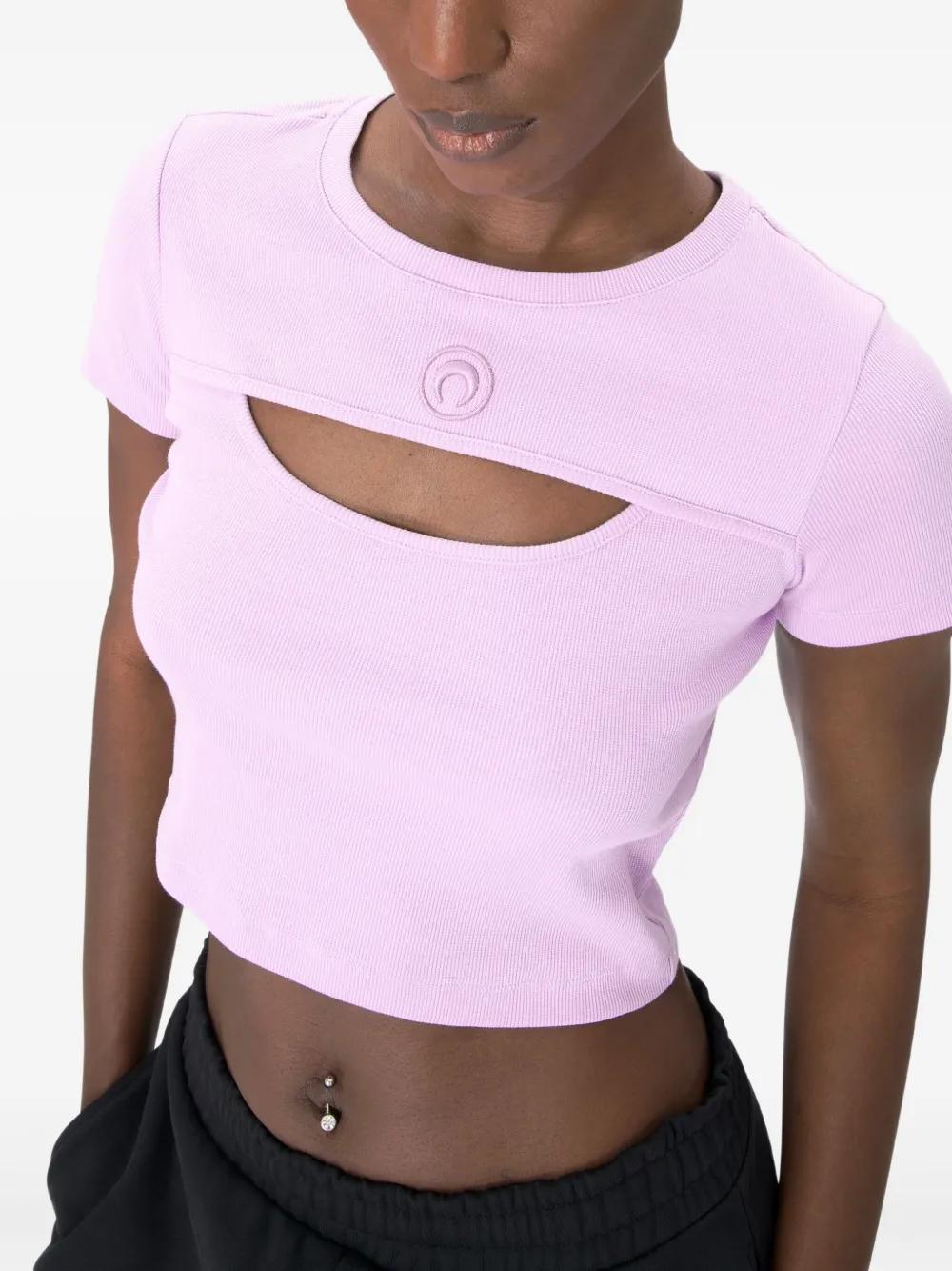 cut-out jersey T-Shirt Product Image