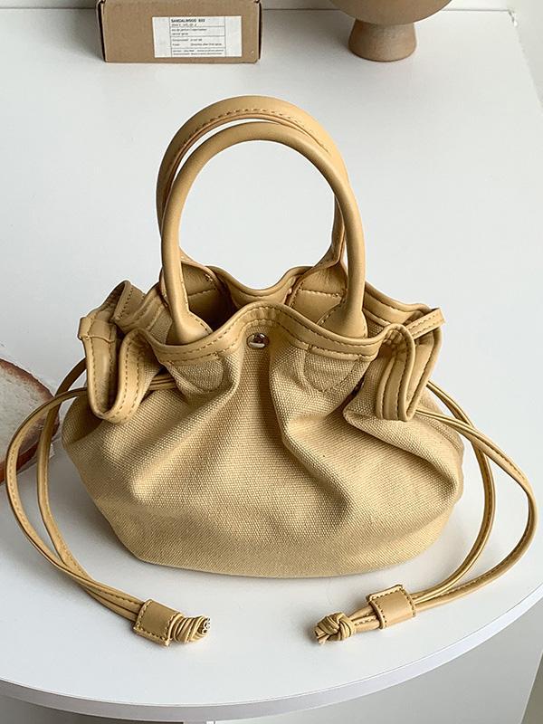 Drawstring Split-Joint Handbags Tote Bags Product Image
