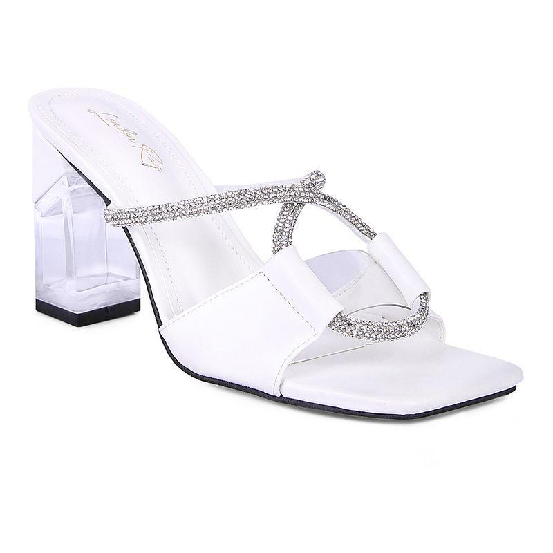 London Rag Fineapple Women's Heeled Slide Sandals, Size: 6, Orange Product Image