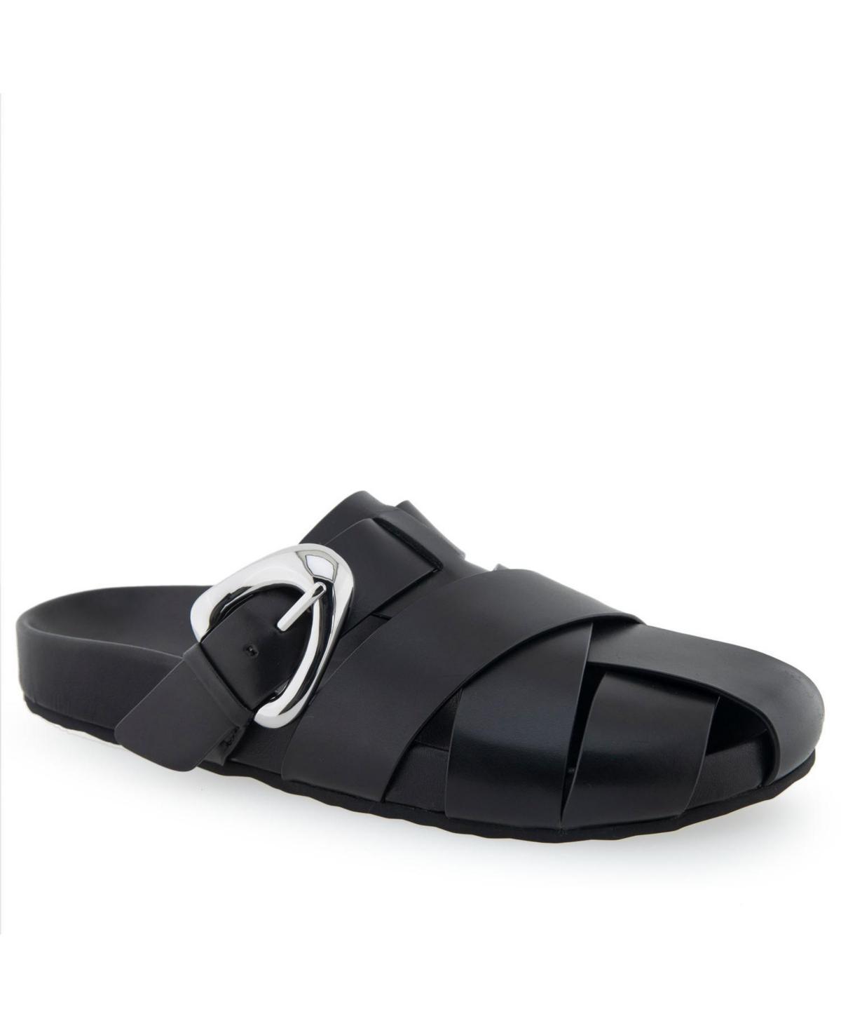 Aerosoles Liberty Women's Mule Sandals, Size: 7.5, Black Leather Product Image
