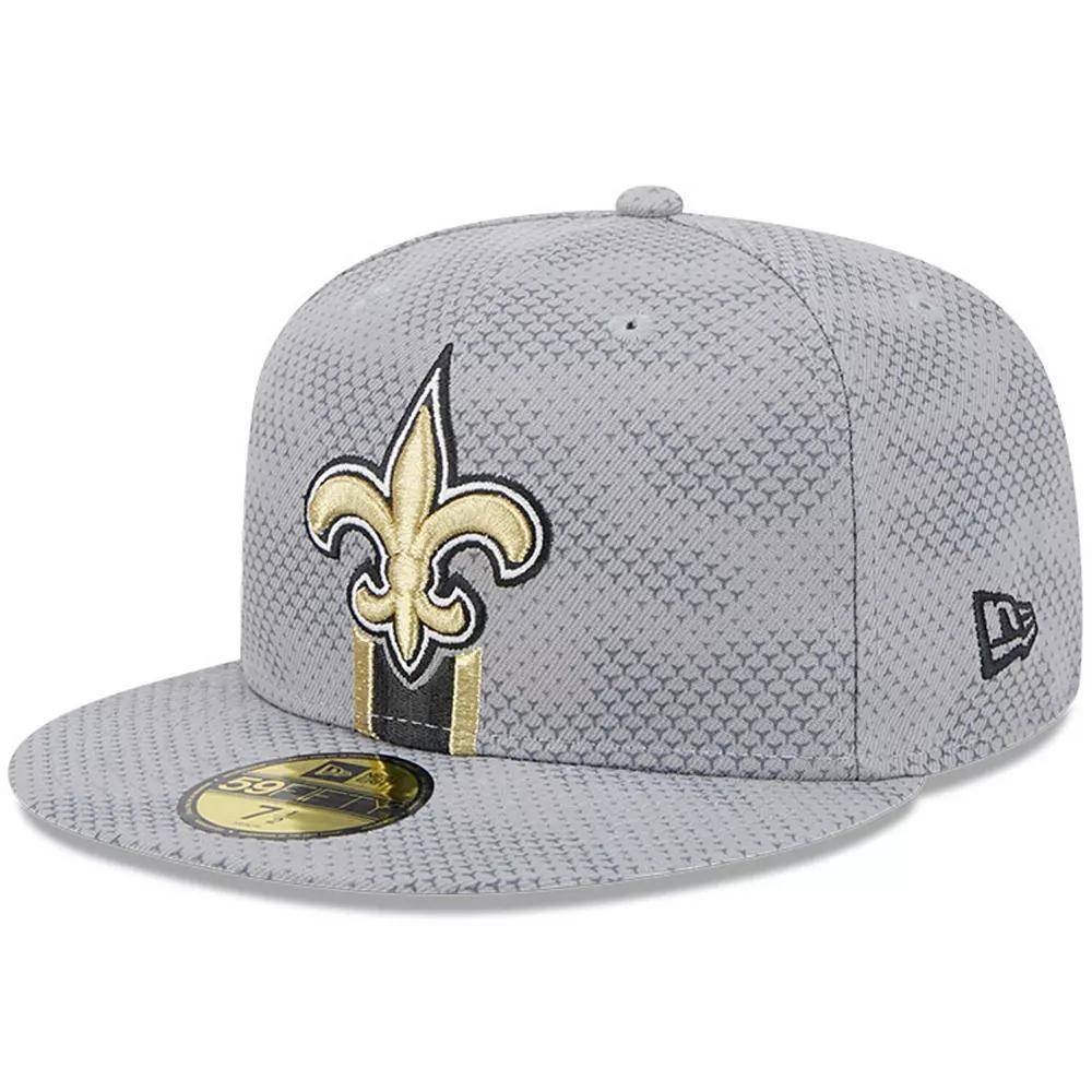 Men's New Era Gray New Orleans Saints 2024 Sideline 59FIFTY Fitted Hat, Size: 7 1/2, Grey Product Image