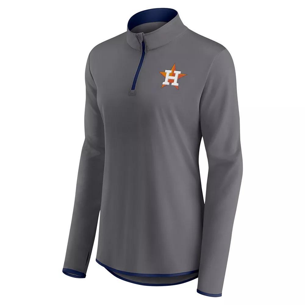 Women's Profile Charcoal Houston Astros Plus Size Quarter-Zip Jacket, Size: 1XL Product Image