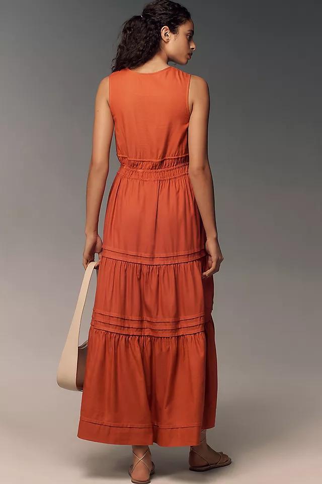 The Somerset Maxi Dress: Linen Ties Edition Product Image