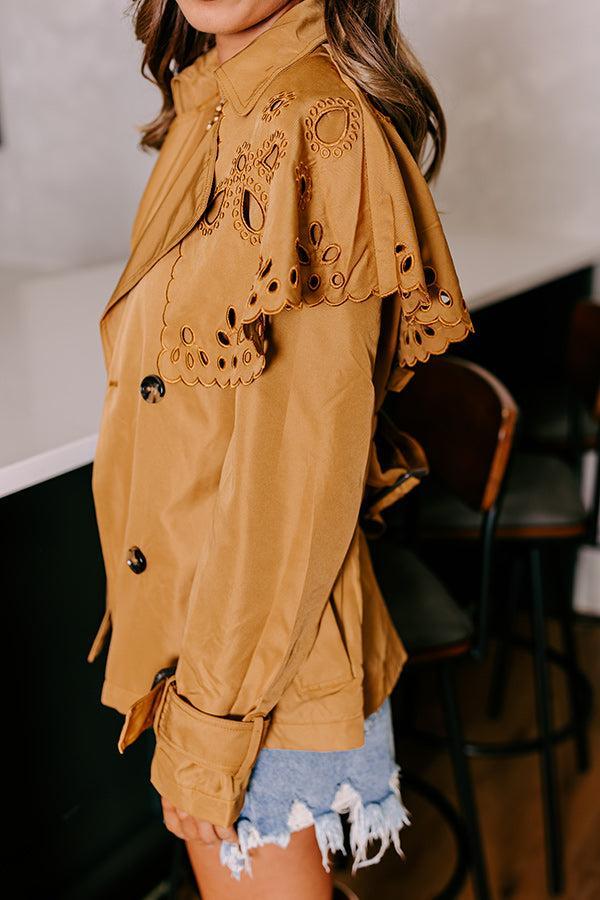 Pumpkin Spice Feels Eyelet Jacket Product Image