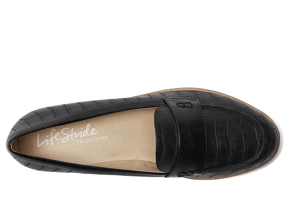 LifeStride Zee Women's Slip-on Loafers, Size: 9 Wide, Black Croc Product Image