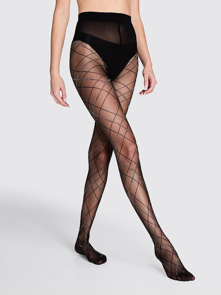 Criss-Cross Lurex Shine Pantyhose Product Image
