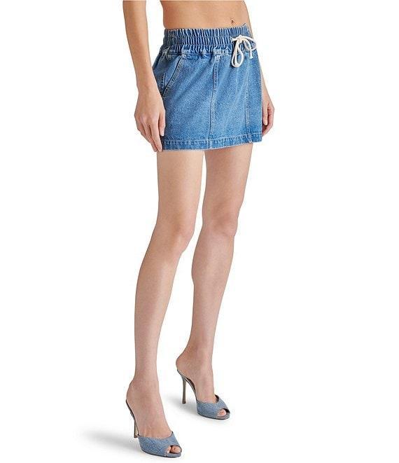 Steve Madden Kohana Drawstring Denim Mini Skort Product Image