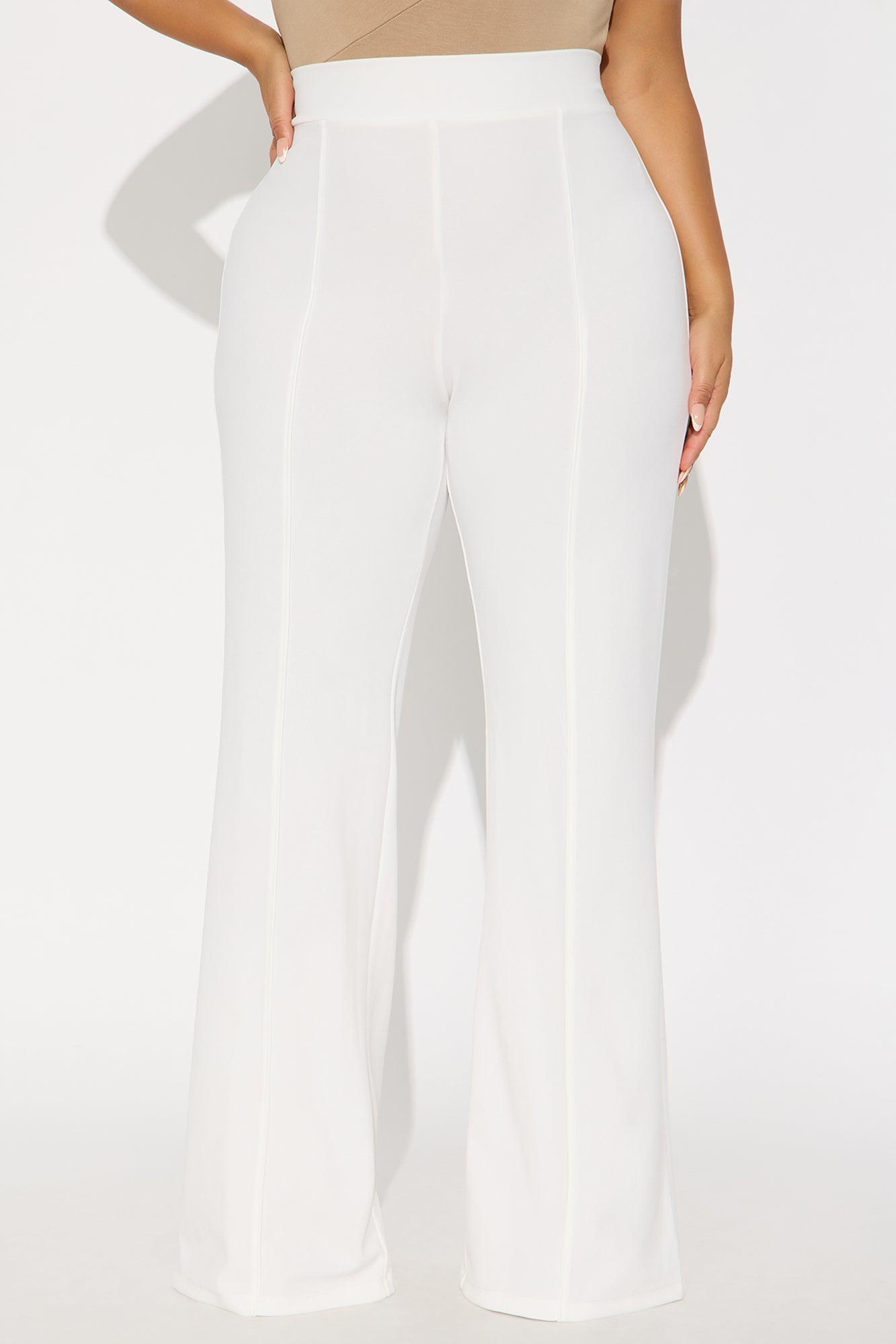 Tall Victoria High Waisted Dress Pants - Ivory Product Image