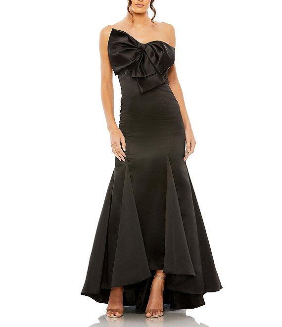 Mac Duggal Strapless Sleeveless Bow Bodice Mermaid Gown Product Image
