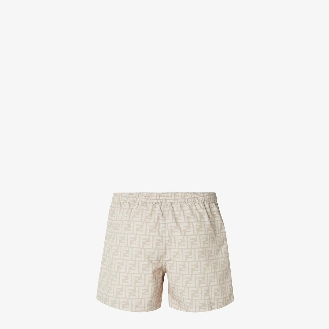 Swim ShortsBeige FF nylon swim shorts Product Image