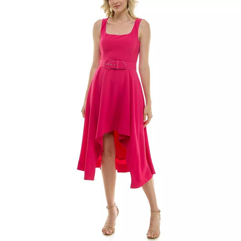 Women's Taylor High-Low Belted Midi Dress, Size: 6, Raspberry Product Image