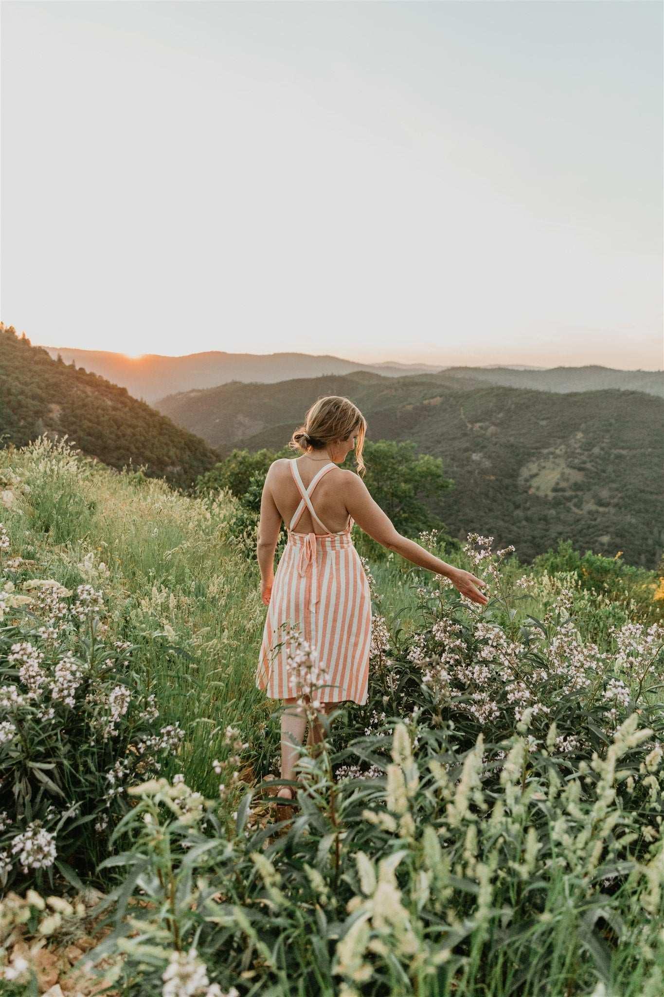 Juniper Dress in Pink Stripe Product Image