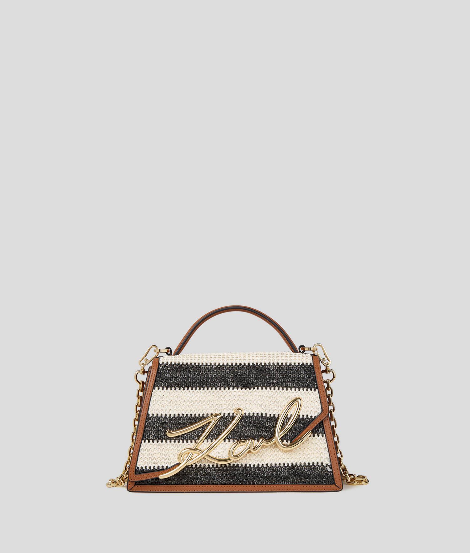 K/SIGNATURE MEDIUM RAFFIA CROSSBODY BAG Product Image