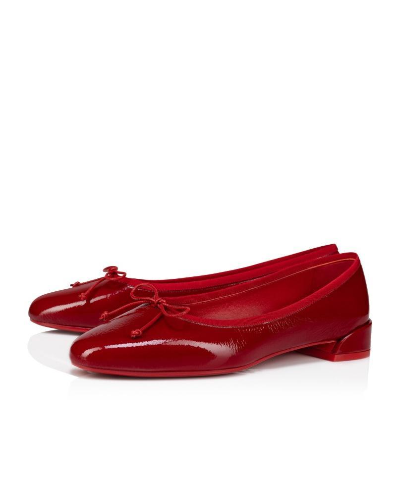 CHRISTIAN LOUBOUTIN Sweetie Jane Bow Ballet Flat In Red Product Image