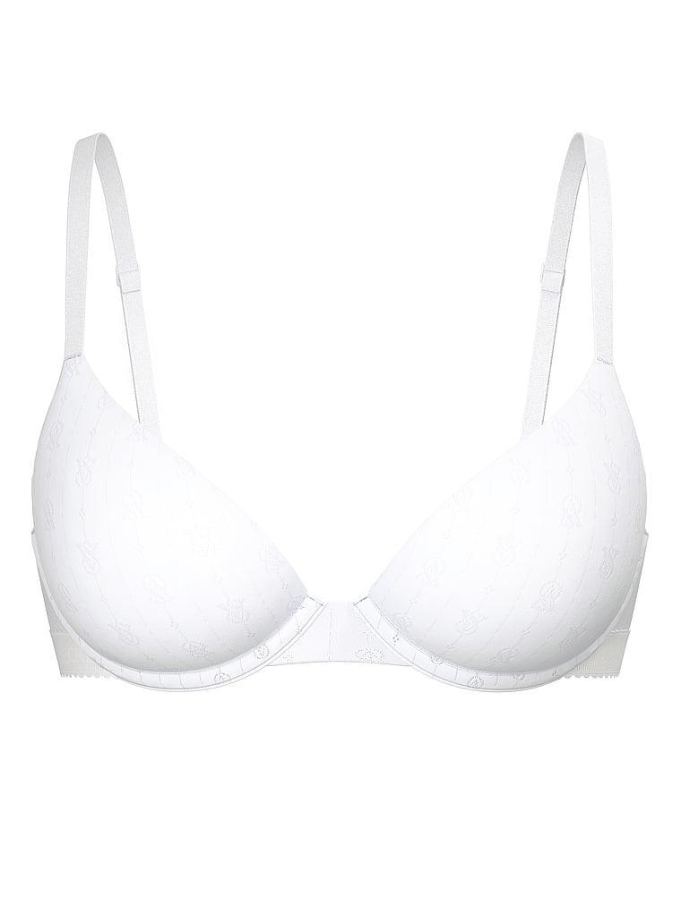 Pointelle Logo Lightly Lined Demi Bra Product Image