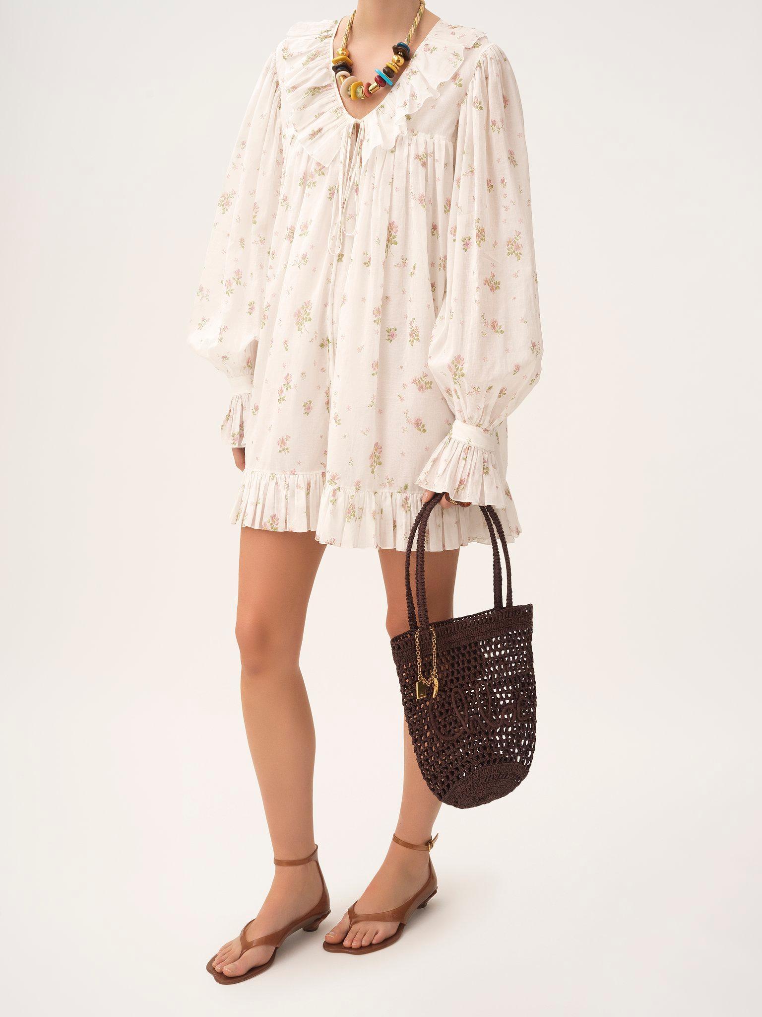 Small Summer Banana tote bag in raffia Product Image